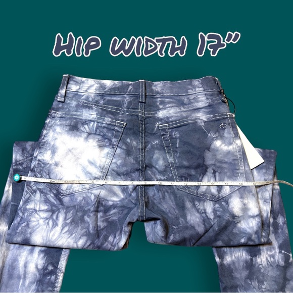 Originally NWT  Aged White 10” Classic Jeans Now Rope Dyed in Blue. Size 25 - Picture 8 of 9